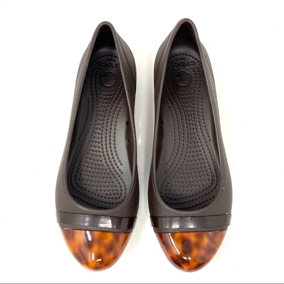 Crocs Cap Toe Tortoise Ballet Flat - Picture 6 of 8
